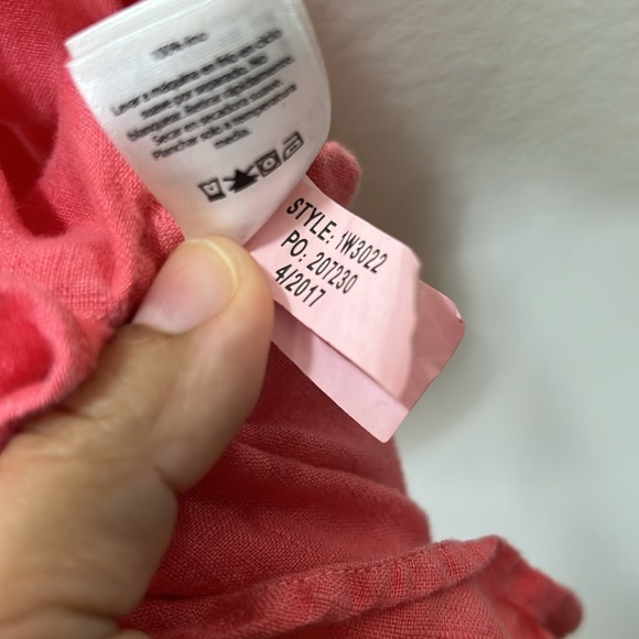 Vineyard Vines long sleeve button down Linen shirt Pink XS - Picture 4 of 6